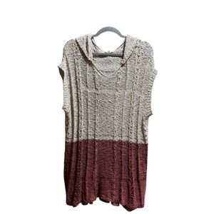 Easel Long Open Knit Top Size Small